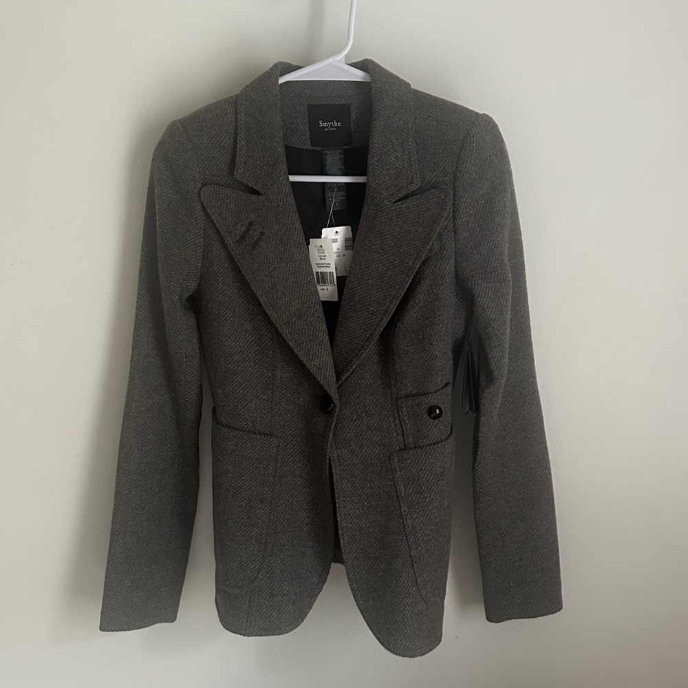 Smythe Gray Herringbone Blazer